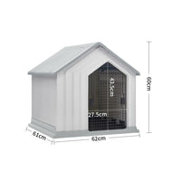 60 cm H Waterproof Plastic Dog House Pet Kennel with Door