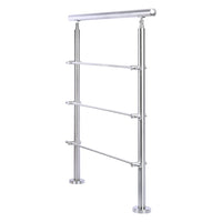 Silver Floor Mount Stainless Steel Handrail for Slopes and Stairs