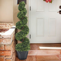 90cm H 2 Pack Artificial Topiary Spiral Boxwood Tree Fake Plant