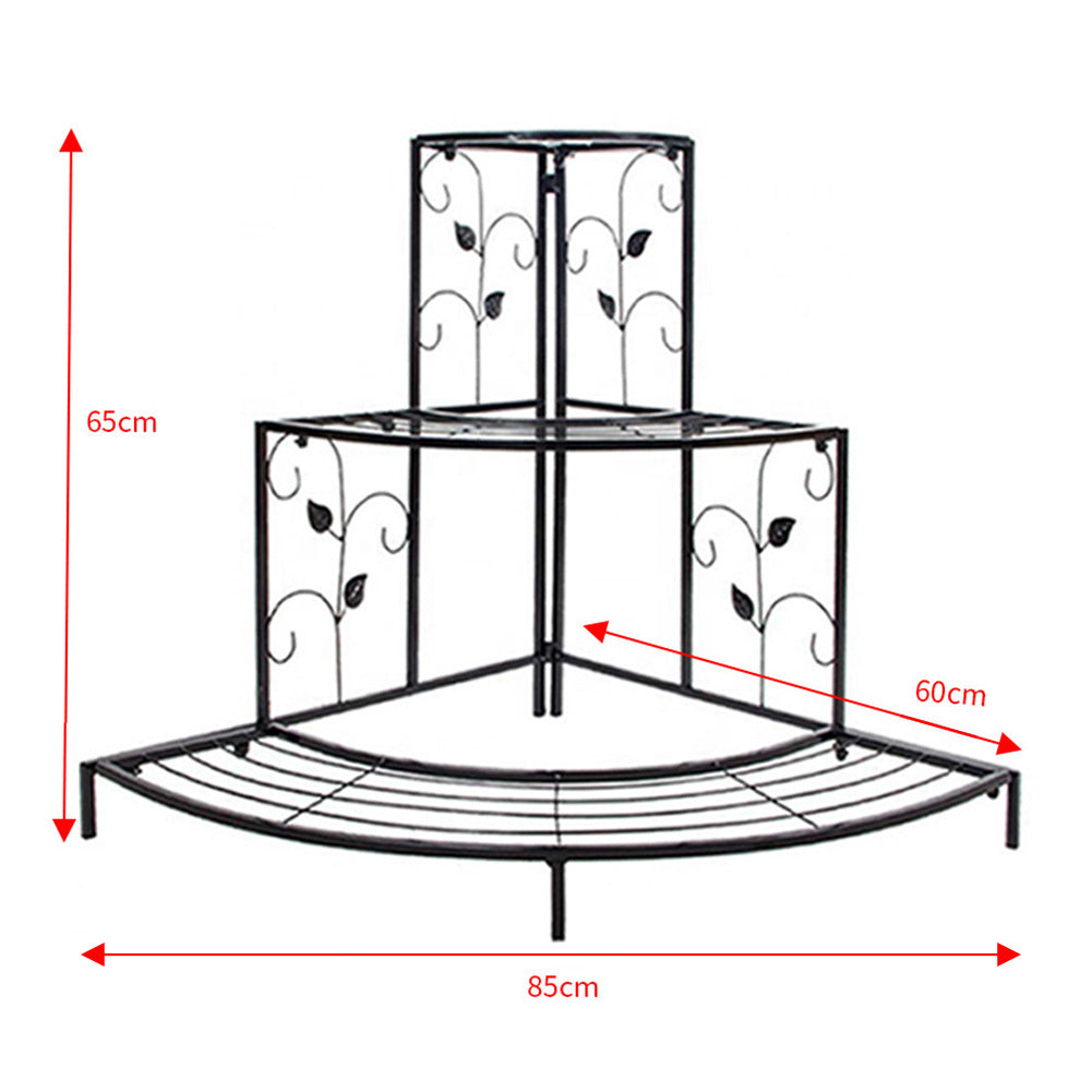 3 Tier Metal Corner Ladder Plant Stand Step Pot Holder