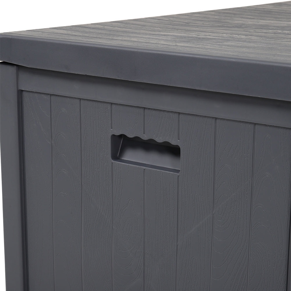 Updated Stylish Lockable Waterproof Garden Cushion Storage Box Grey